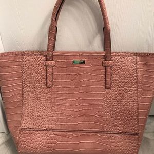 Kate Spade Crocodile Leather Tote in Rose Frost